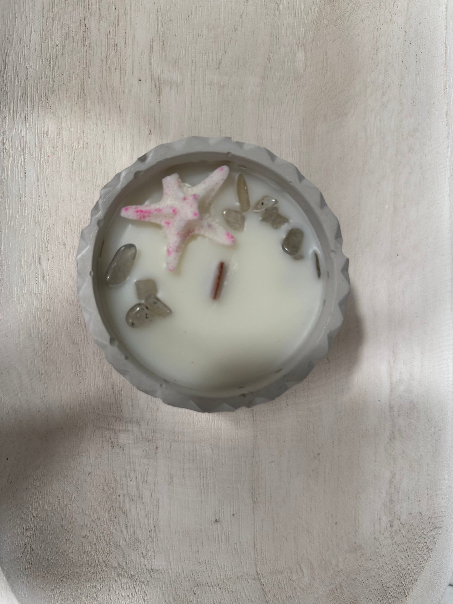 Cement Candle with Lid