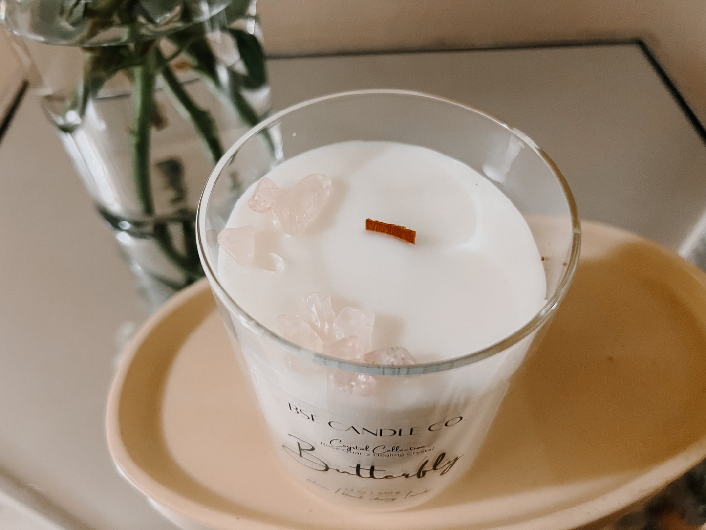 Butterfly __ Rose Quartz Crystal