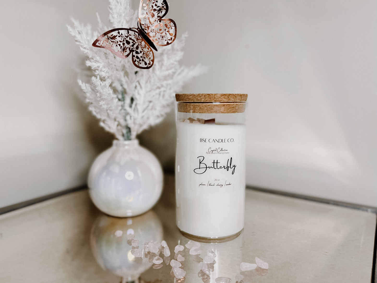 Butterfly __ Rose Quartz Crystal