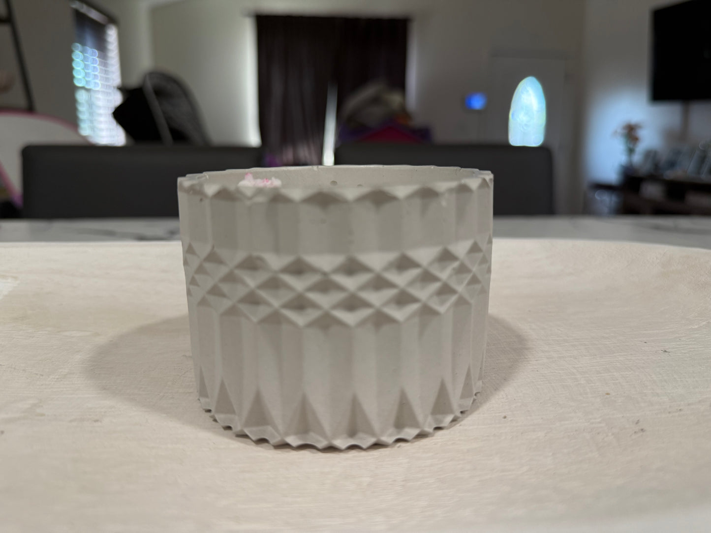 Cement Candle with Lid