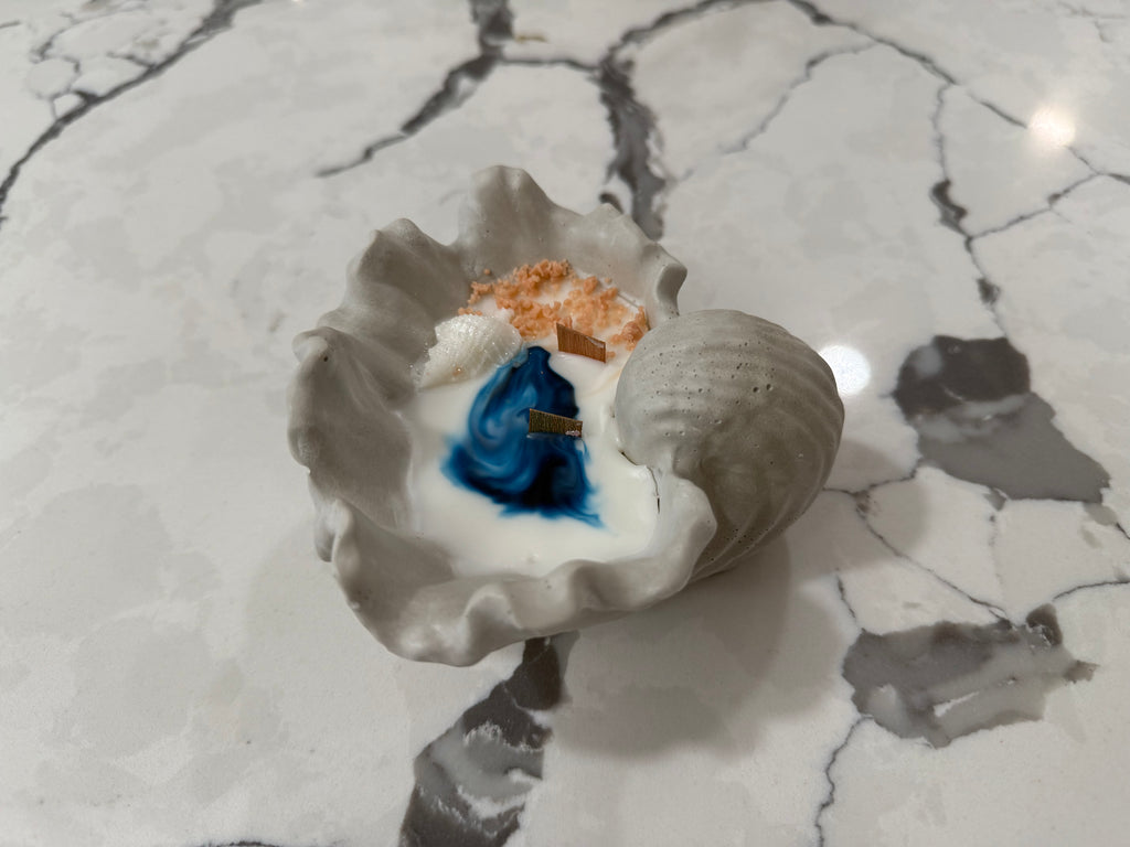 Small Sea Shell Cement Candle