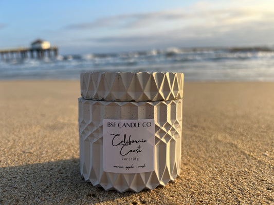 Cement Candle with Lid