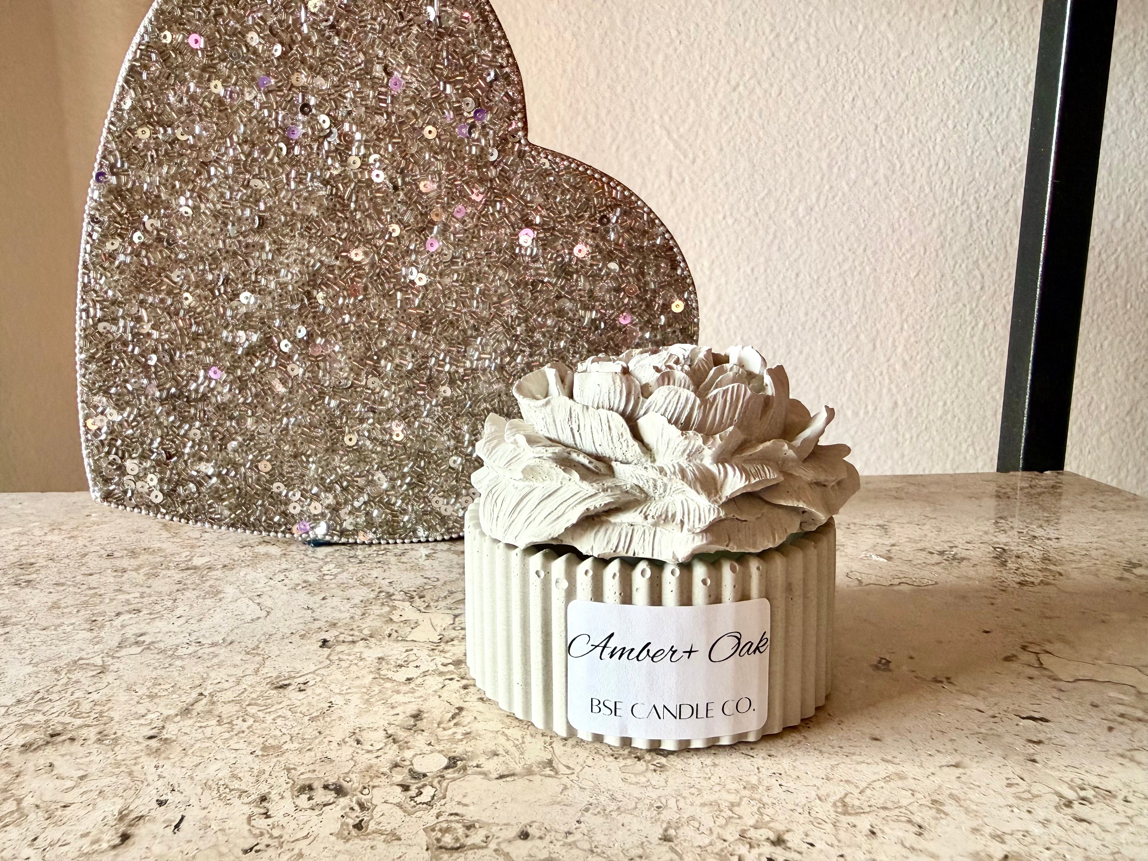 Peony Cement Candle