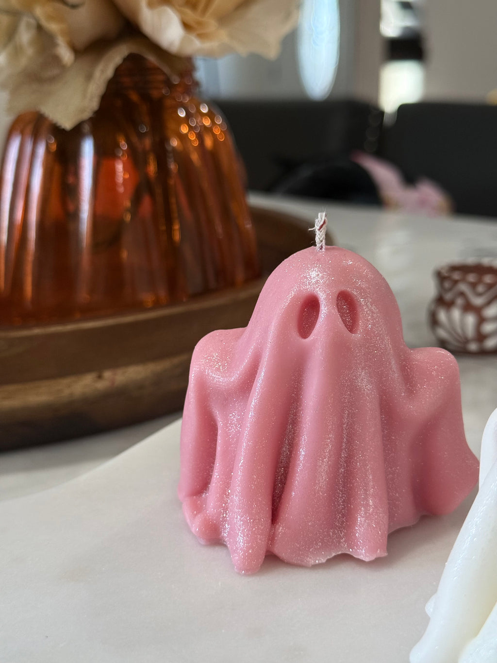 Ghost Pillar Candle