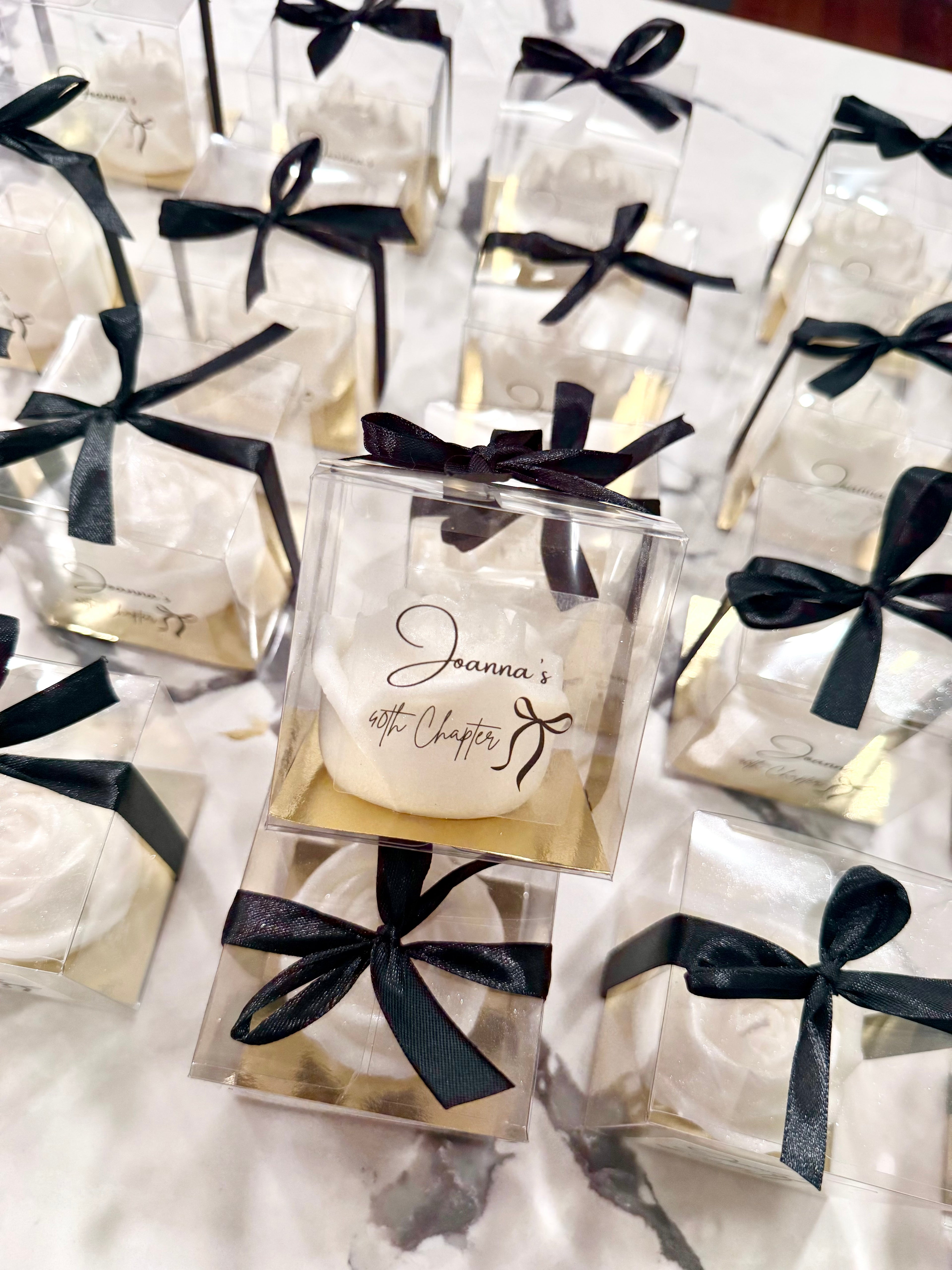 Rose Party Favor in Box with Ribbon (Dozen)