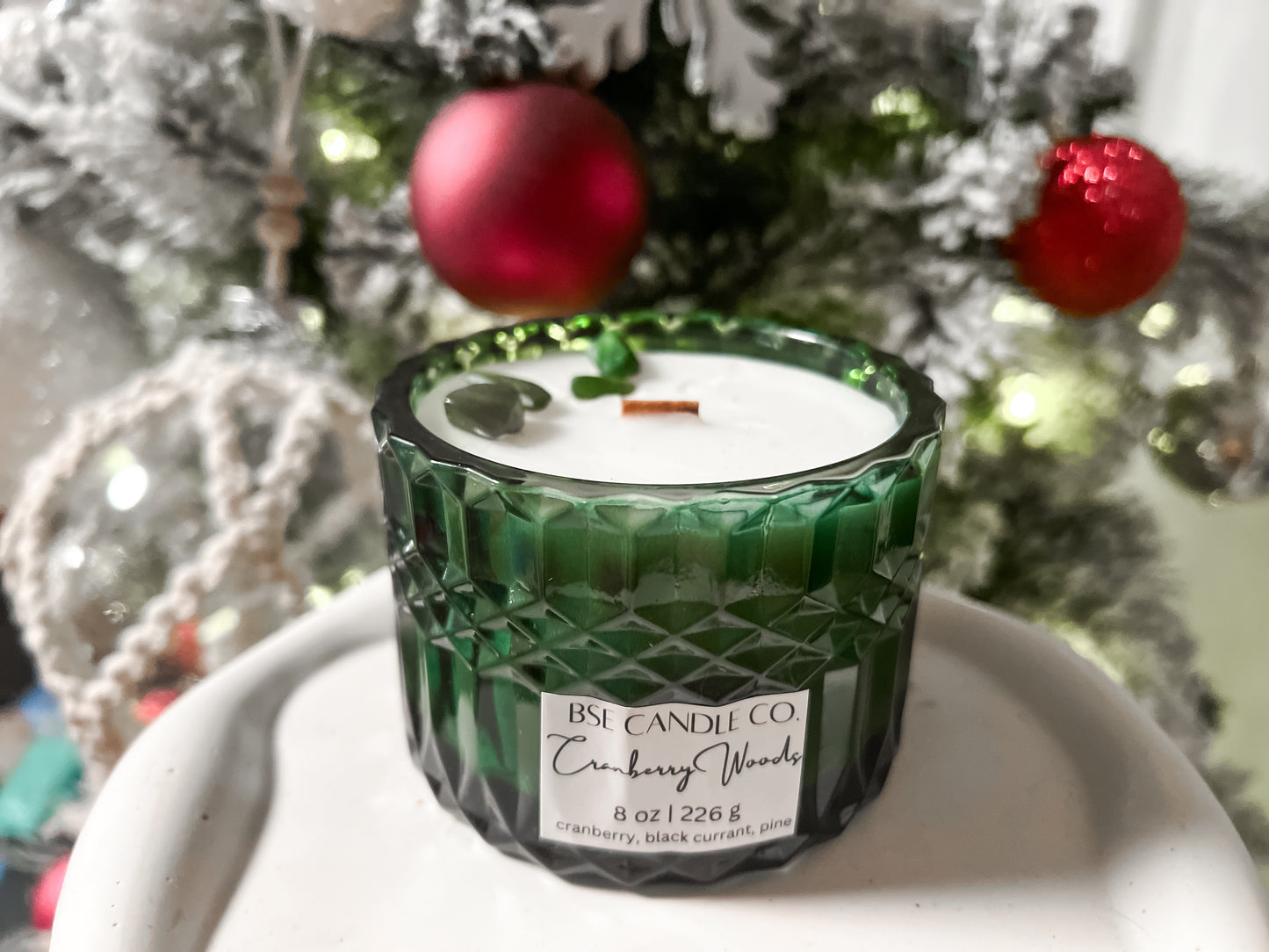 Emerald Green Holiday Candle