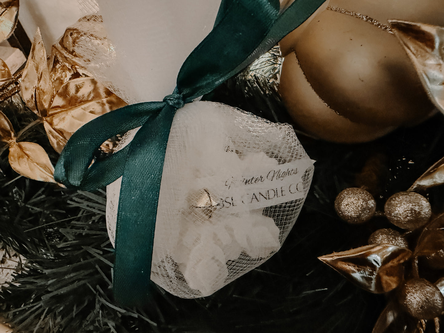 Snowflake pillar candle