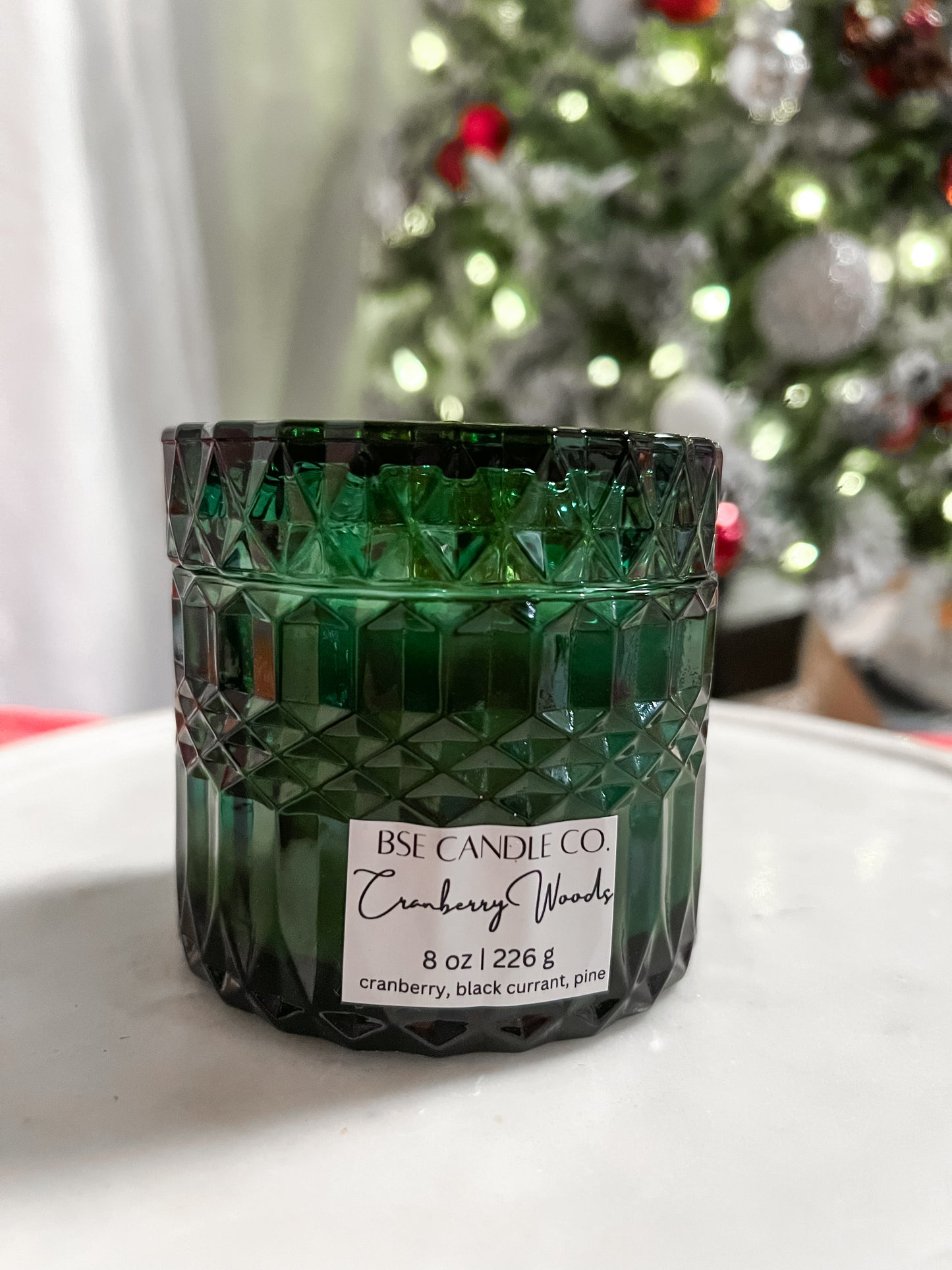 Emerald Green Holiday Candle