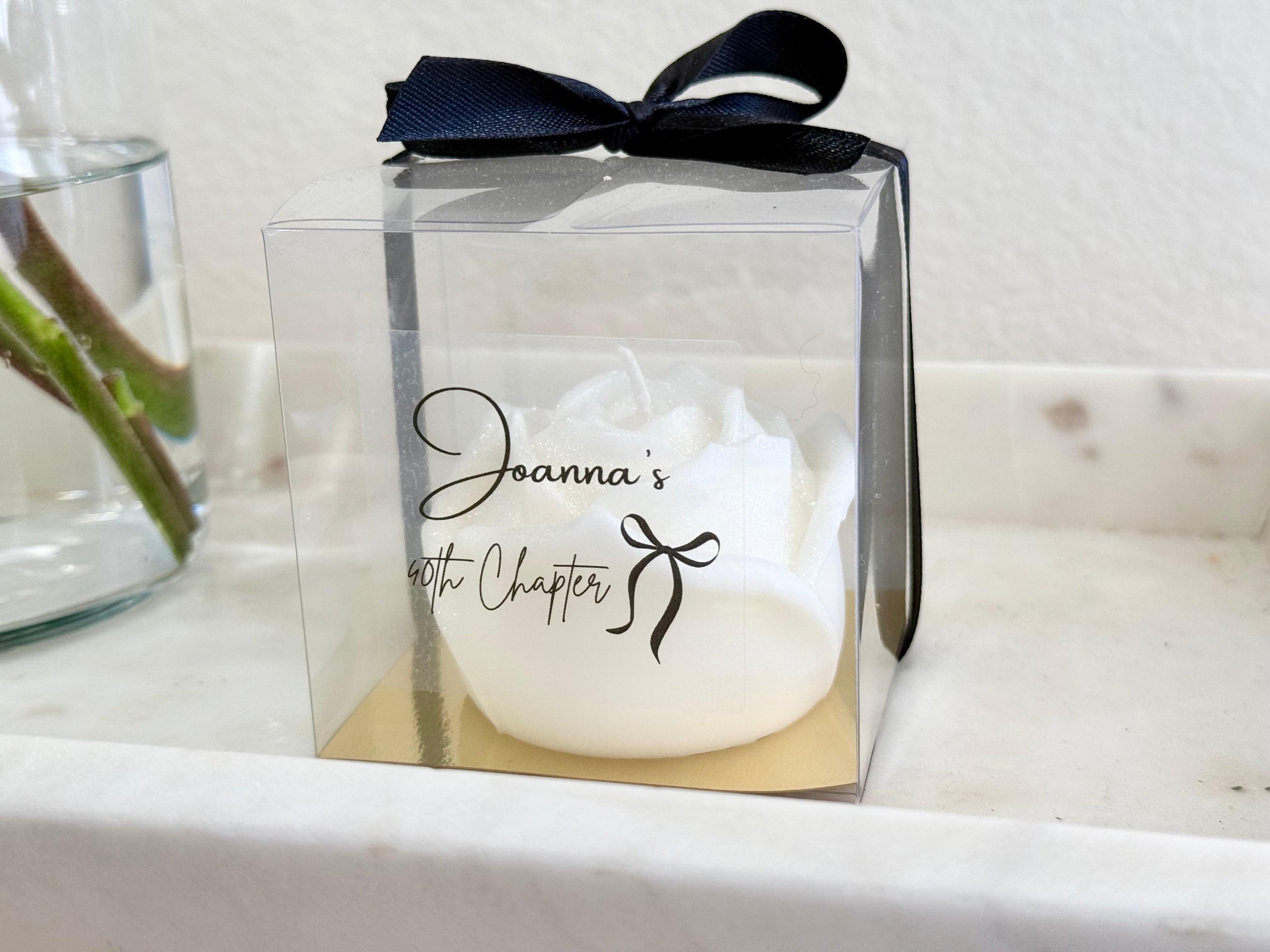 Rose Party Favor in Box with Ribbon (Dozen)