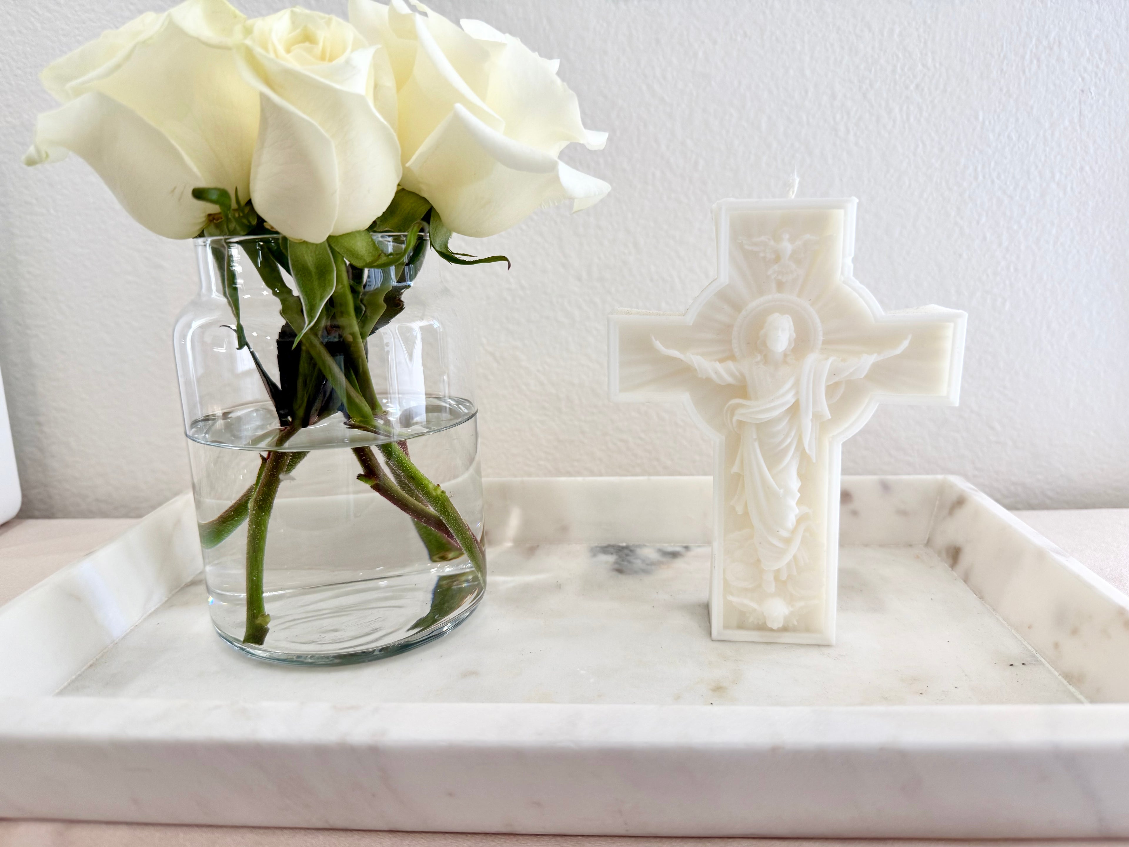 Cross Pillar Candle