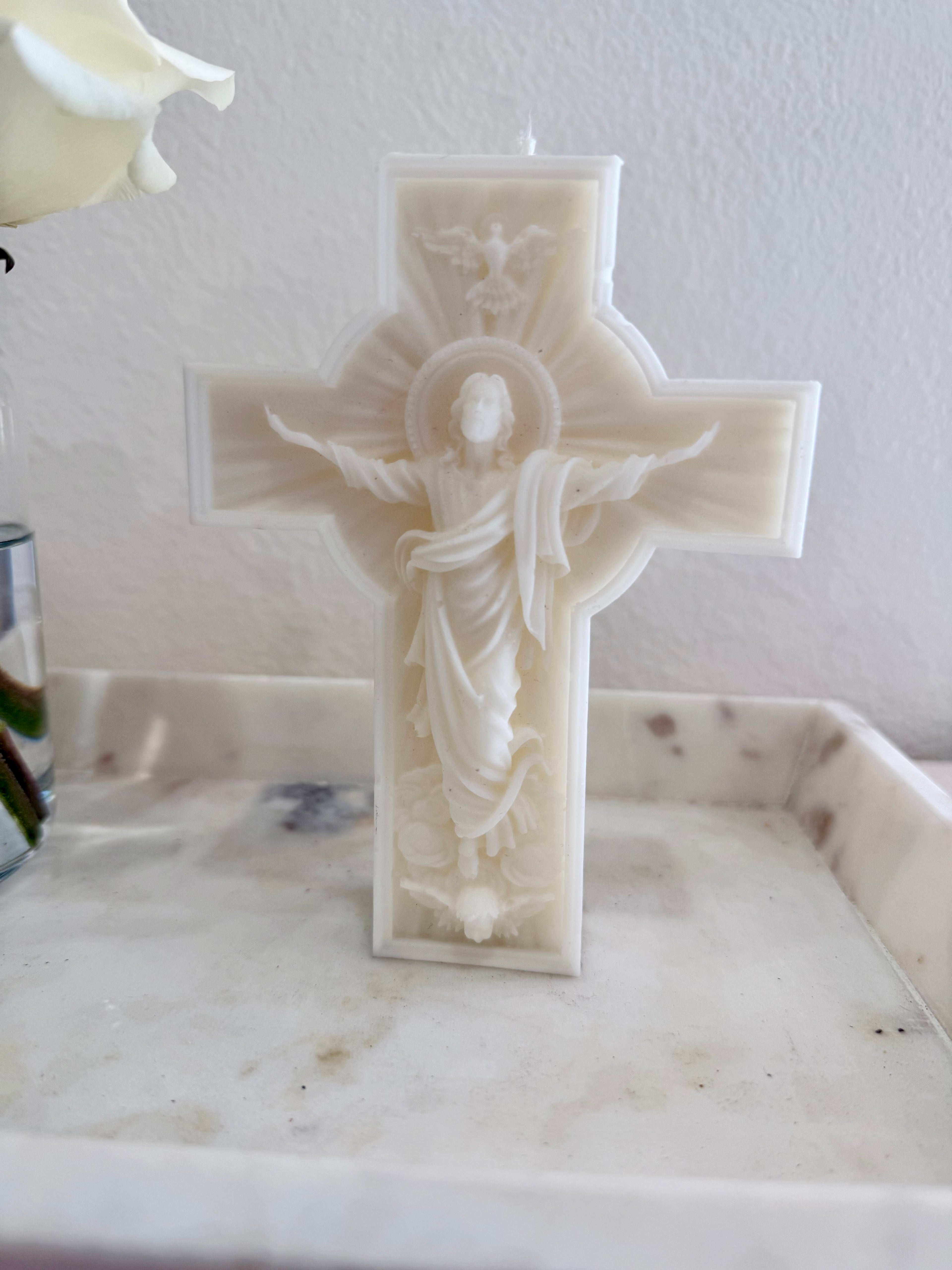 Cross Pillar Candle