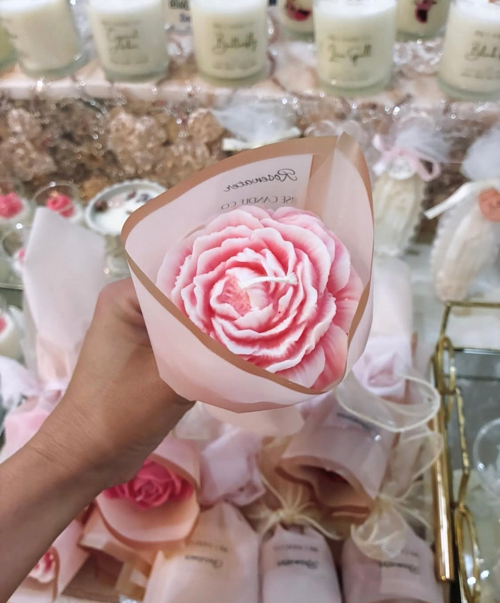 Single Rose Candle Bouquet