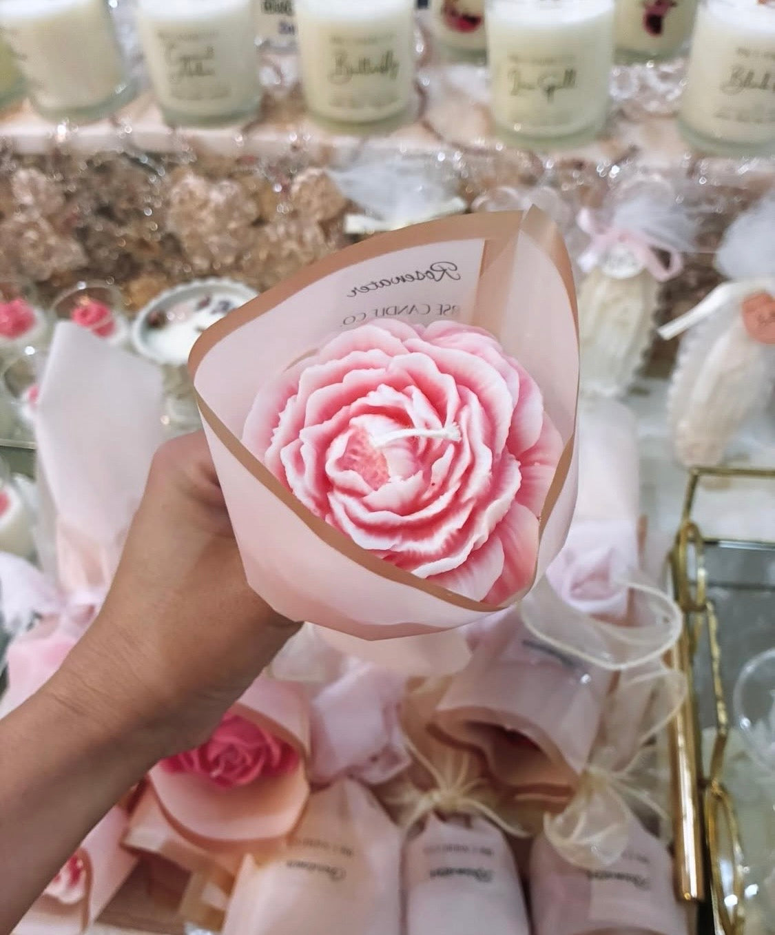 Single Rose Candle Bouquet