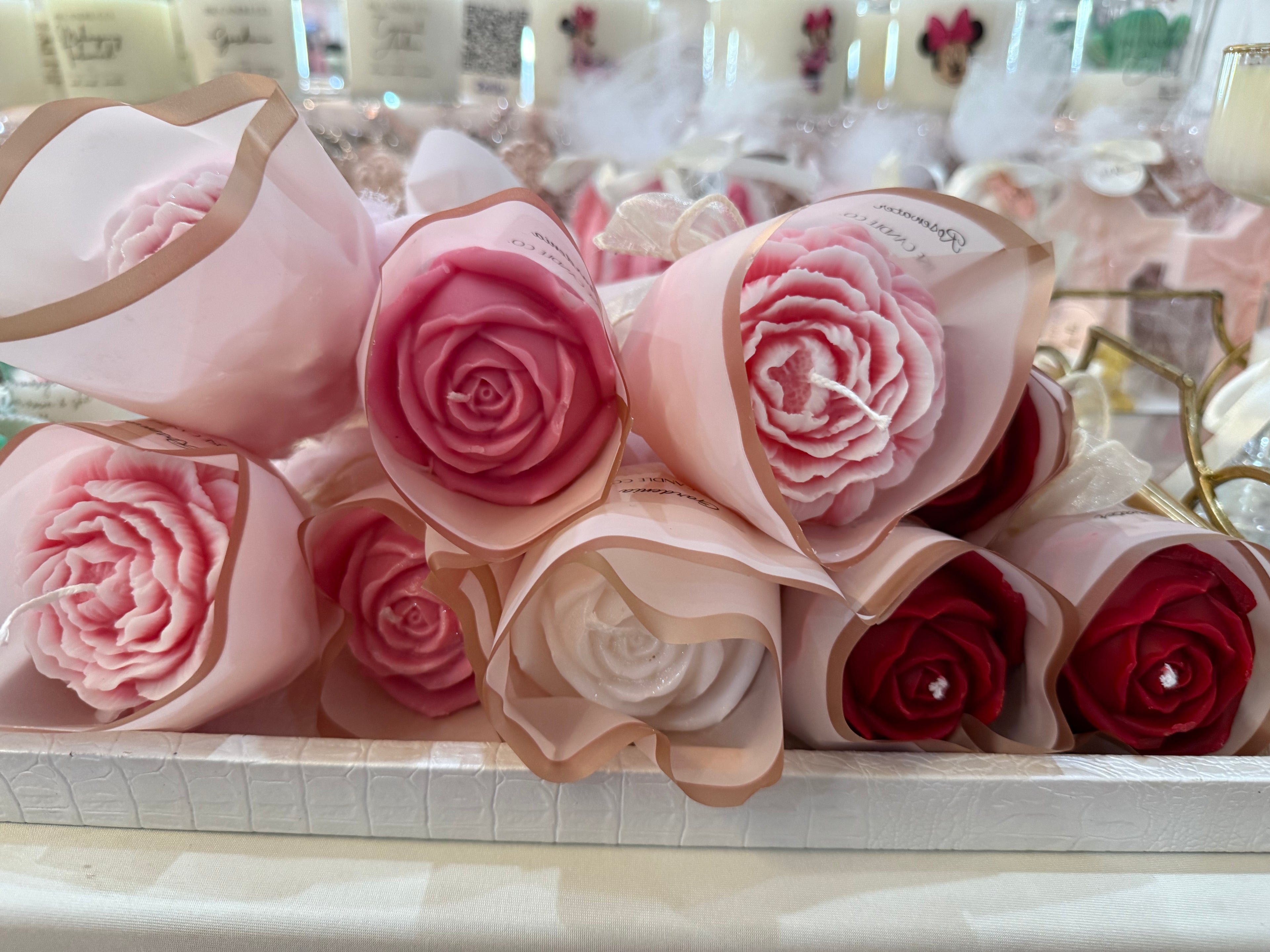 Single Rose Candle Bouquet