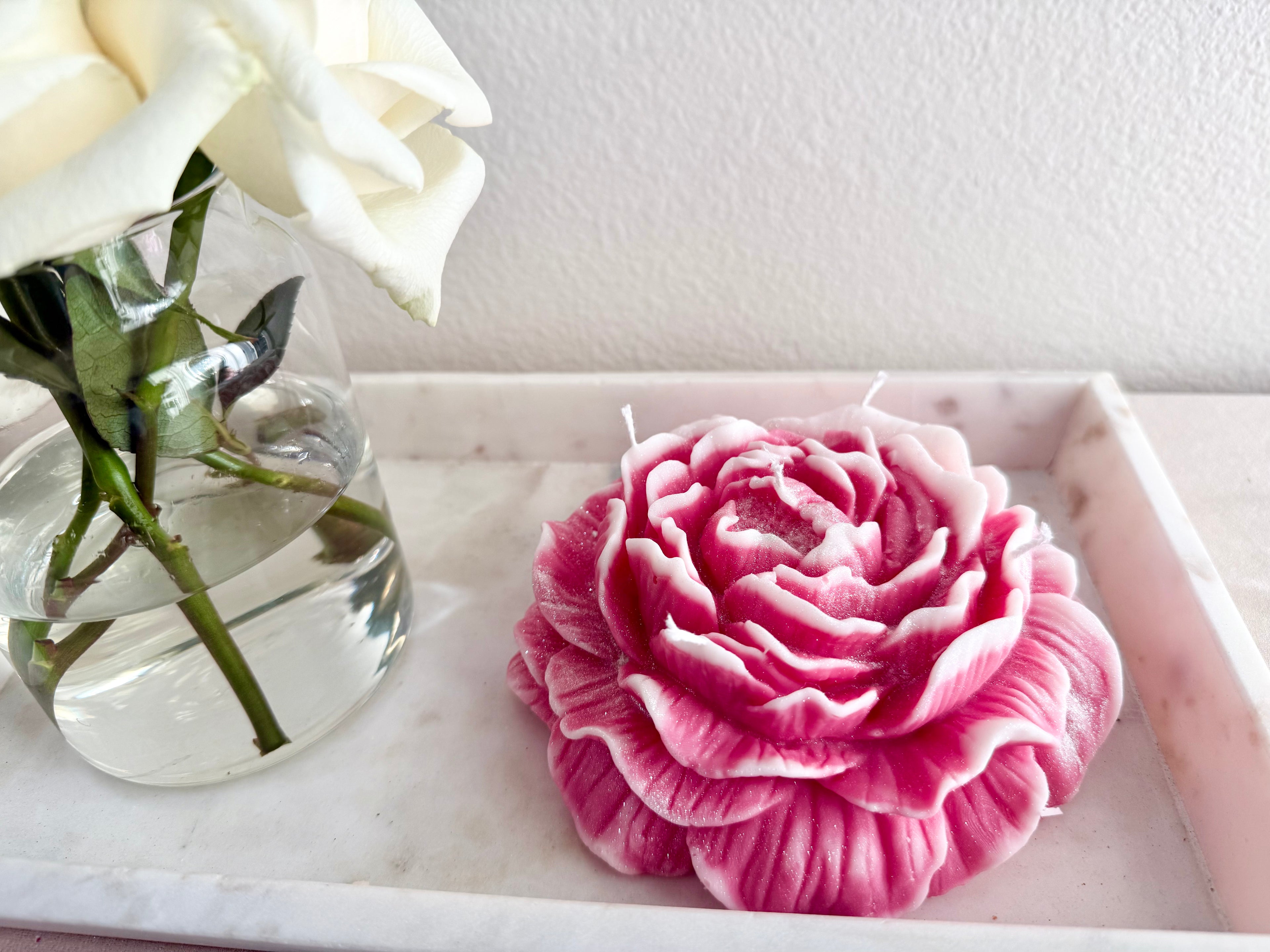 XL Peony Pillar Candle