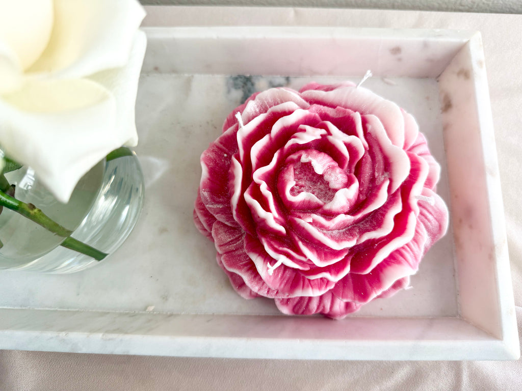 XL Peony Pillar Candle