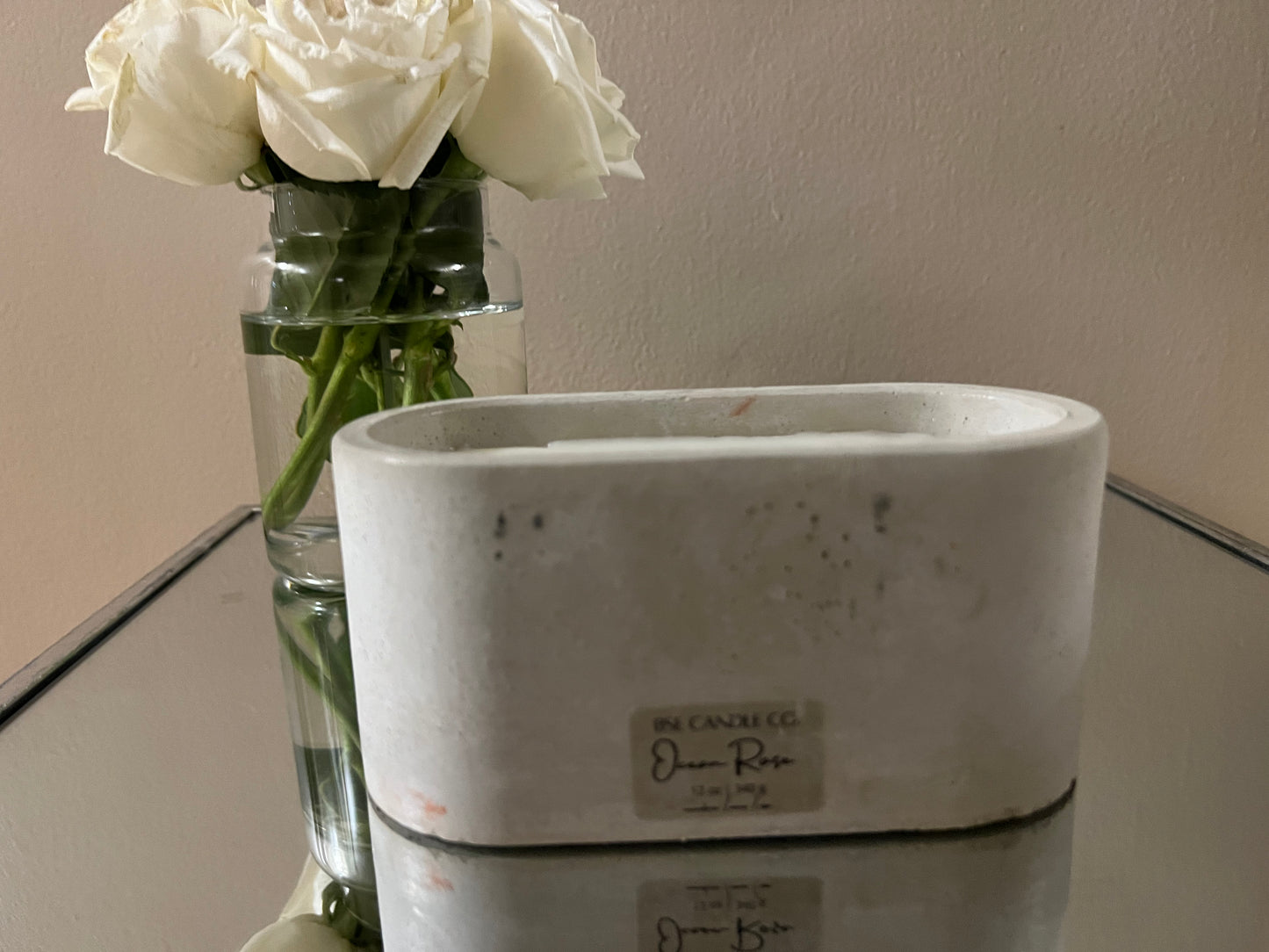 Cement Oval Candle