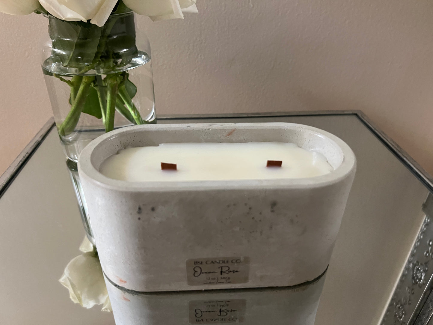 Cement Oval Candle