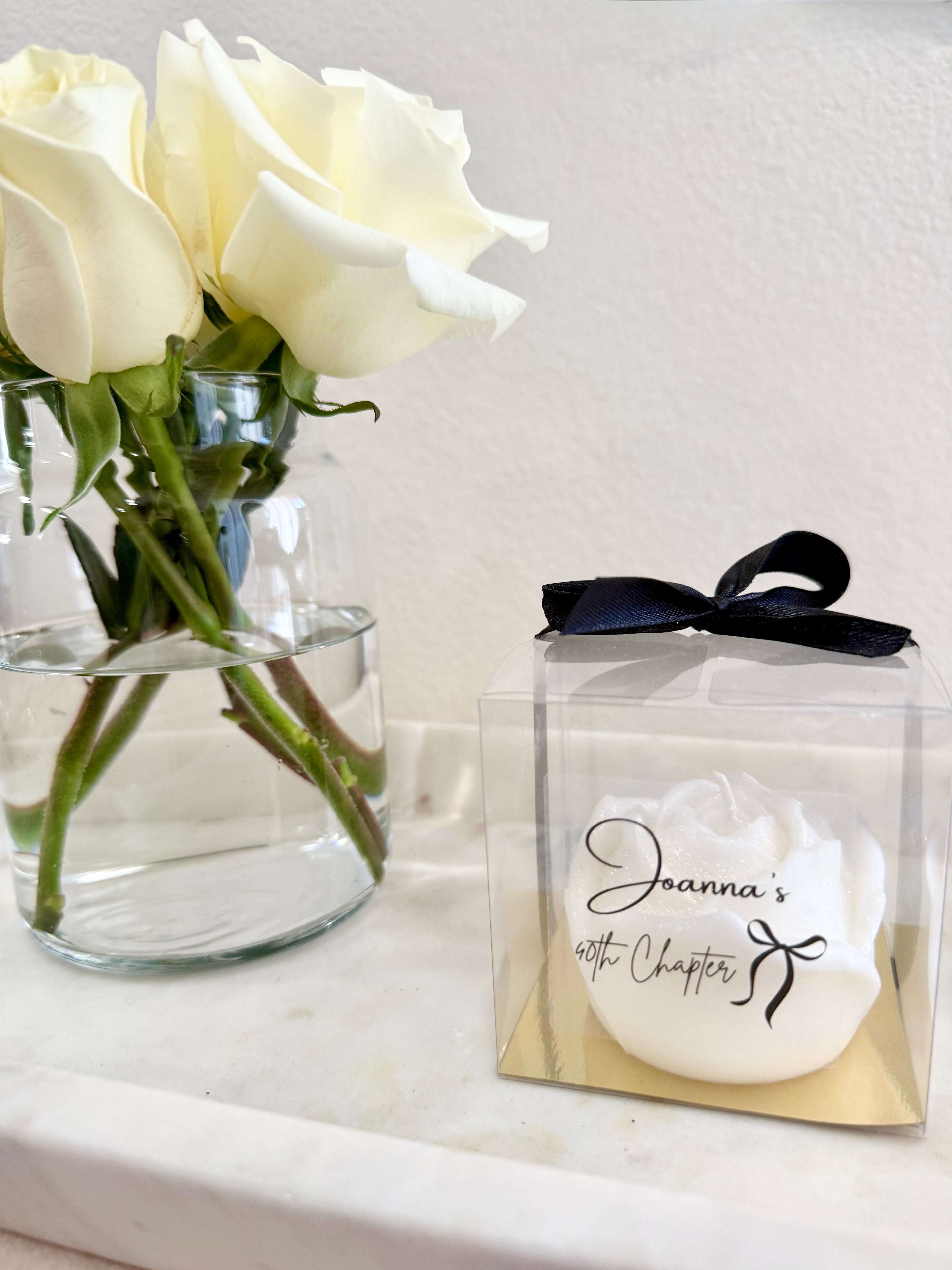 Rose Party Favor in Box with Ribbon (Dozen)